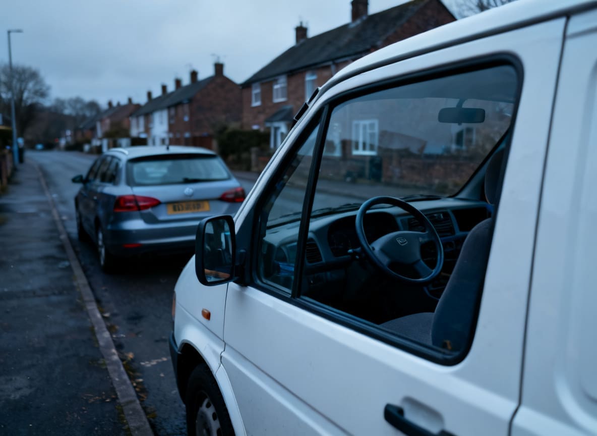 Mobile DPF specialist van parked roadside in South Staffordshire